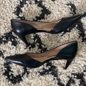 French Connection Black Kitten Heel Pumps